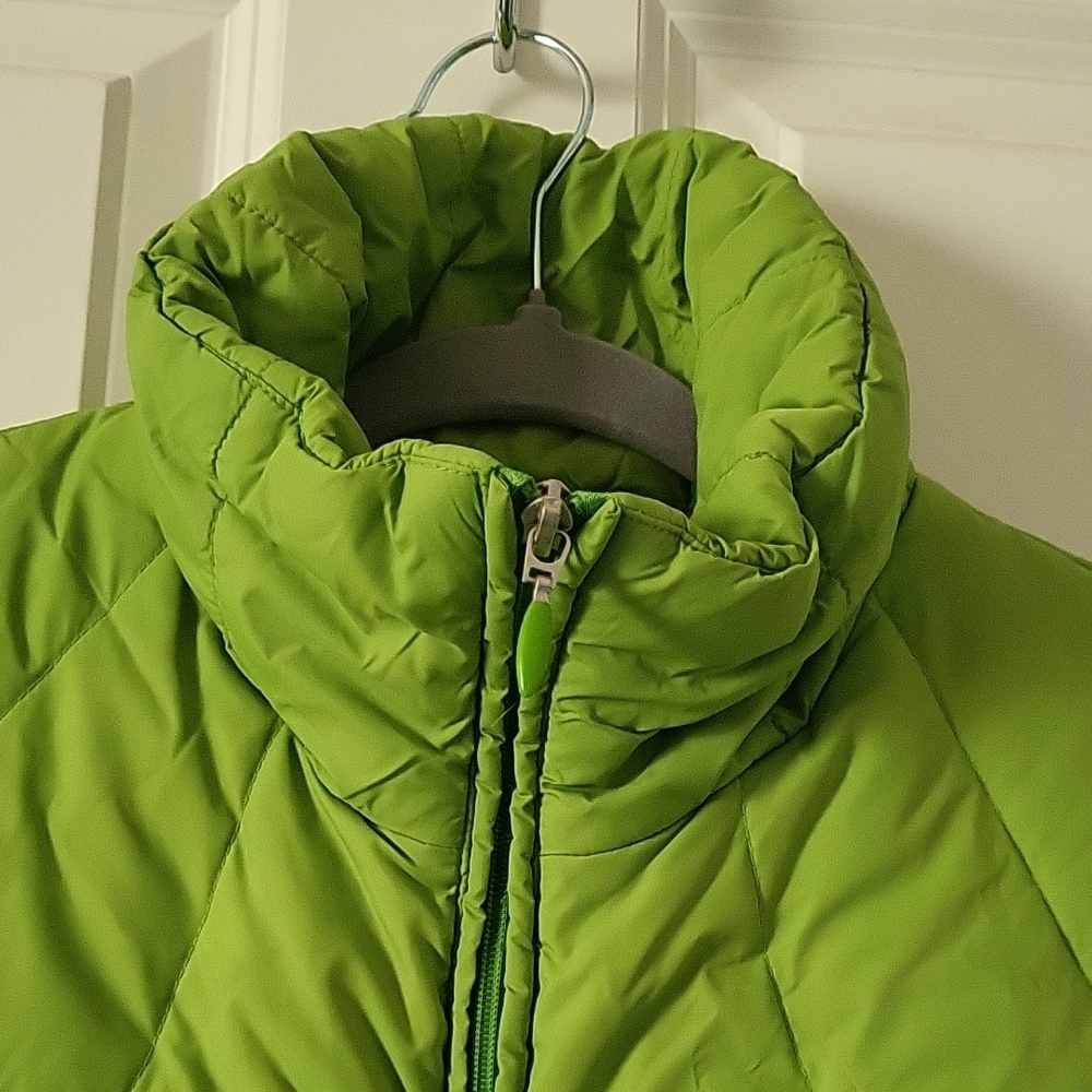Kenneth Cole Reaction Lime Green Puffer With Zipper Vest Women's Large - Picture 5 of 16